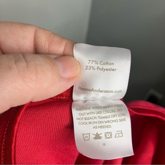 Hanna Andersson red velour skater dress pockets fit & flare Christmas size 6/7 - Picture 7 of 8